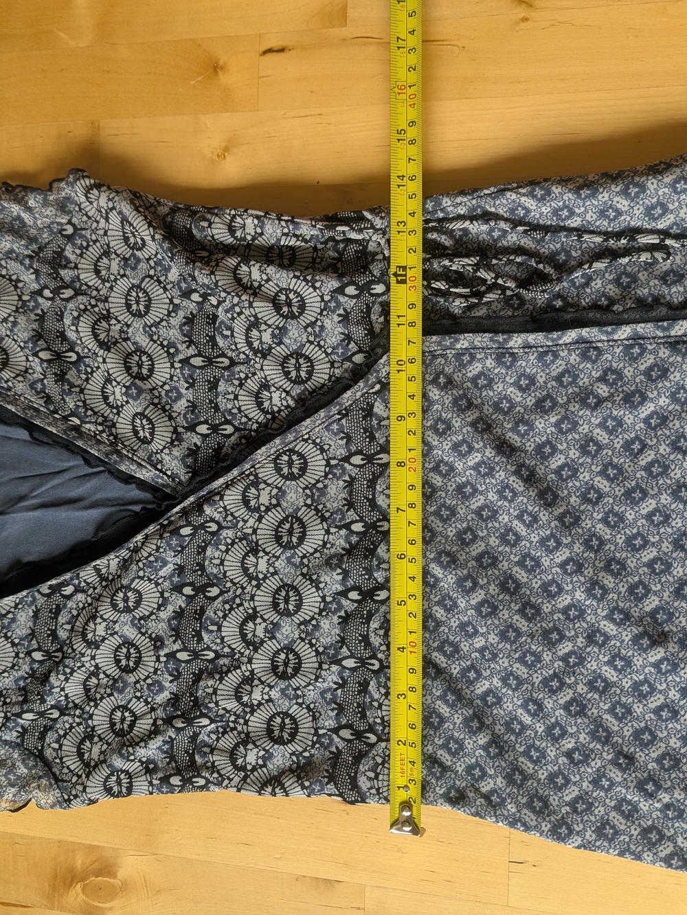 Mexx Wrap-Style Blue Patterned Women’s Dress XS - Picture 7 of 10